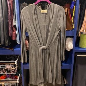 MM Lafleur gray cardigan light weight